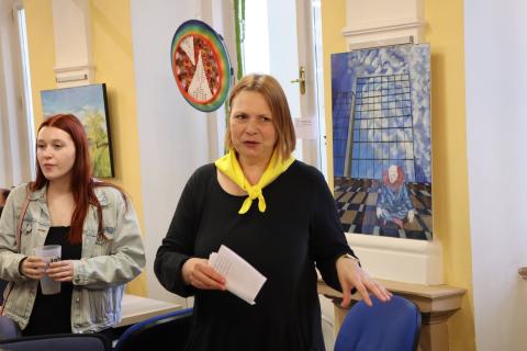 Vernisáž výstavy Tvoříme Jabok - Hana Čížková představuje koláže čtyřlístek pro Jabok a Květina pro Jabok ""